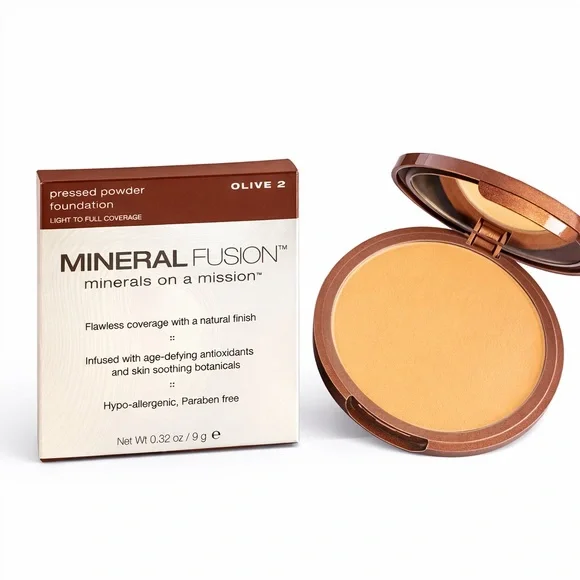 Mineral Fusion Pressed Powder Foundation - Olive 2- NEW IN BOX - Picture 3 of 6